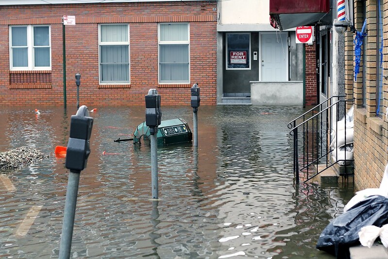 Hurricane Sandy - flooded carpark